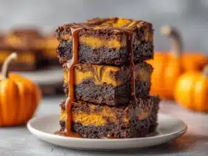 pumpkin brownies - featured image