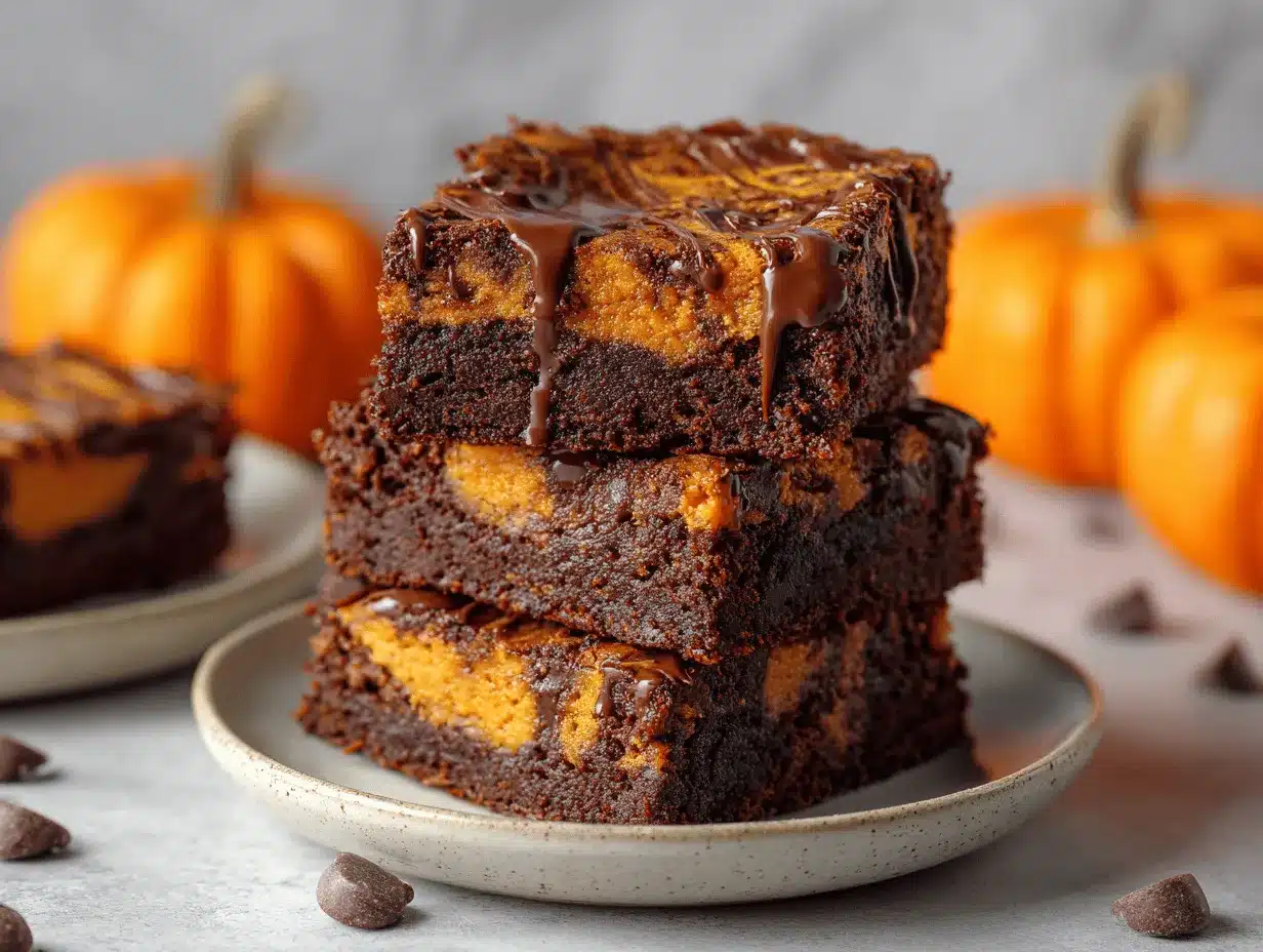 pumpkin brownies preparation steps