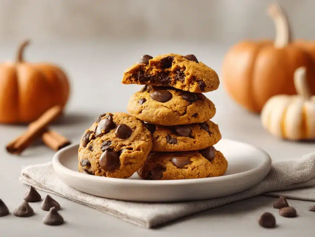 pumpkin chocolate chip cookies - featured image
