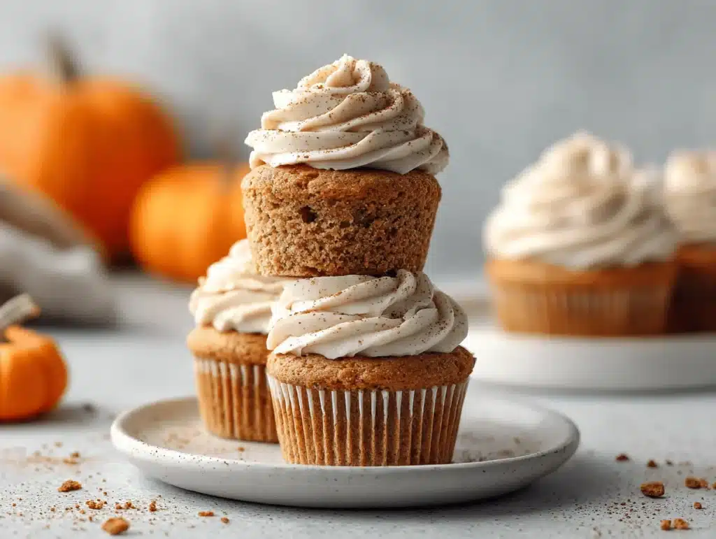 pumpkin spice cupcakes - featured image