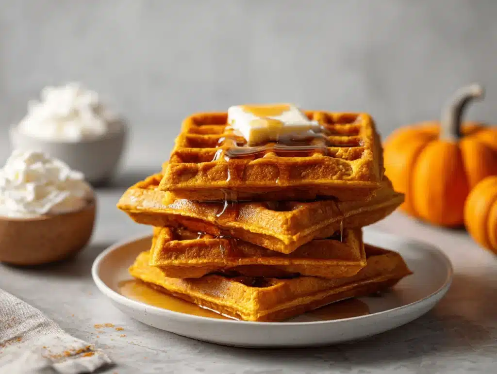 pumpkin waffles - featured image