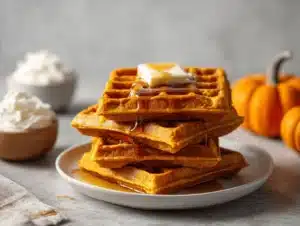 pumpkin waffles - featured image