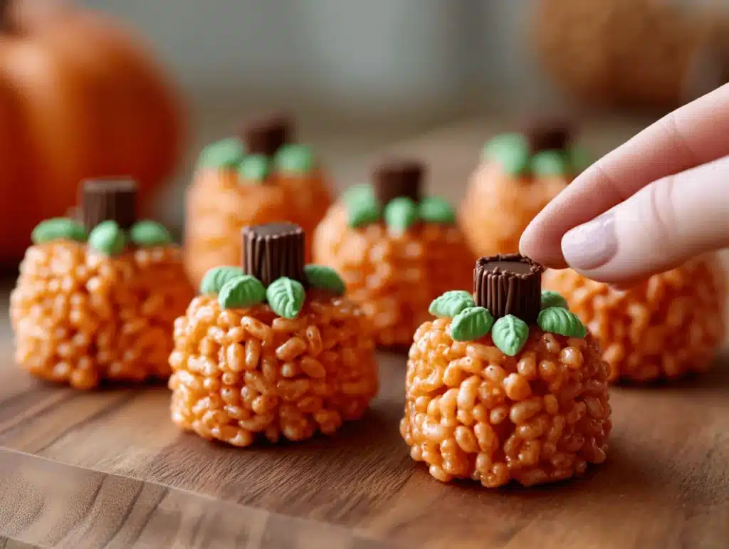 Rice Krispie treat pumpkins - featured image