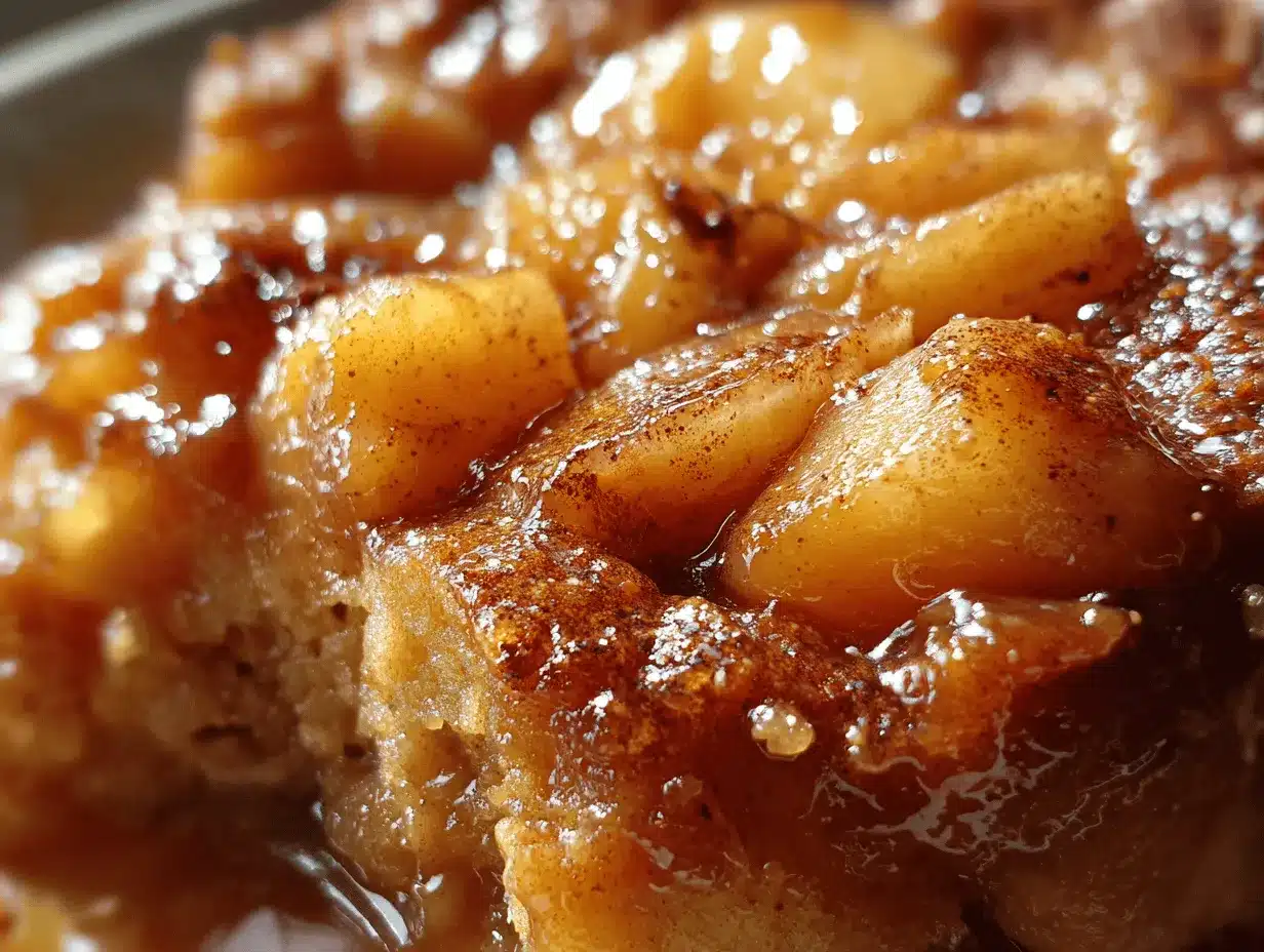 slow cooker apple pudding cake preparation steps