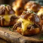 smoked brisket beer cheese pretzel bombs - featured image