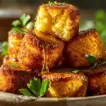 southern honey butter cornbread poppers - featured image