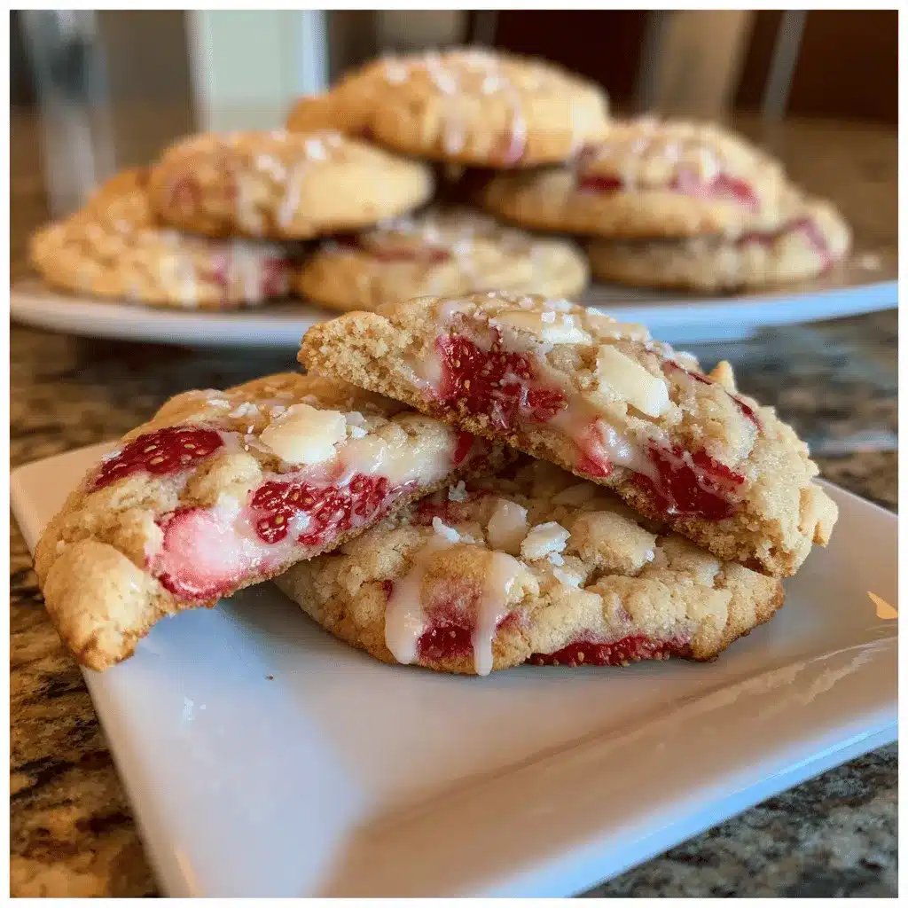 strawberry cheesecake cookies preparation steps