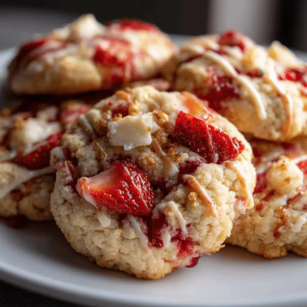 strawberry cheesecake cookies - featured image