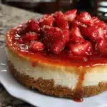 strawberry cheesecake recipe - featured image
