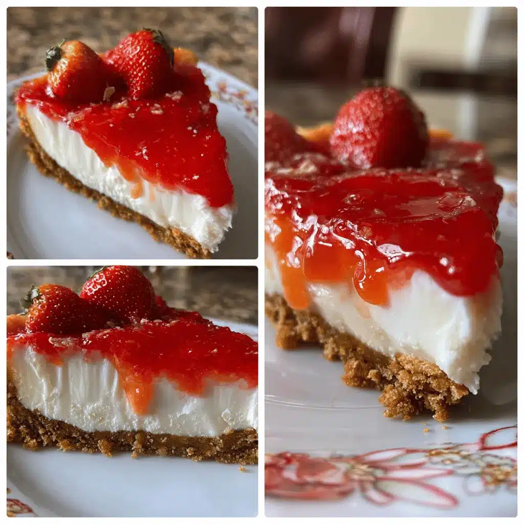 Strawberry Crunch Cheesecake preparation steps
