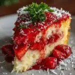 strawberry earthquake cake - featured image