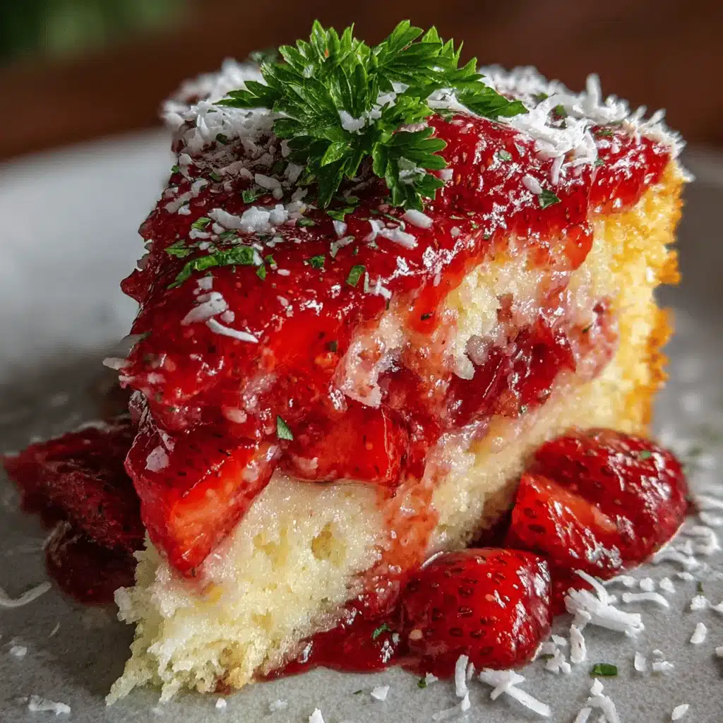 strawberry earthquake cake - featured image
