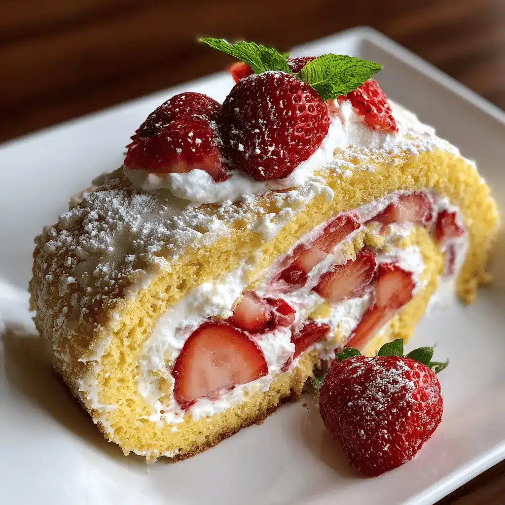 strawberry shortcake cake roll preparation steps