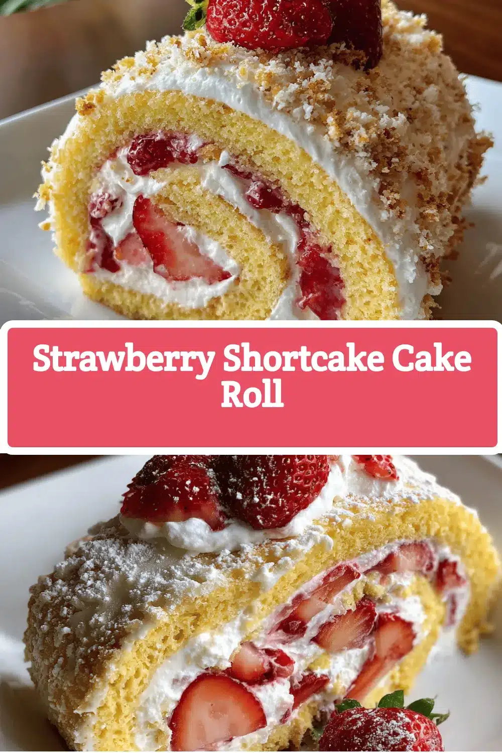 strawberry shortcake cake roll recipe