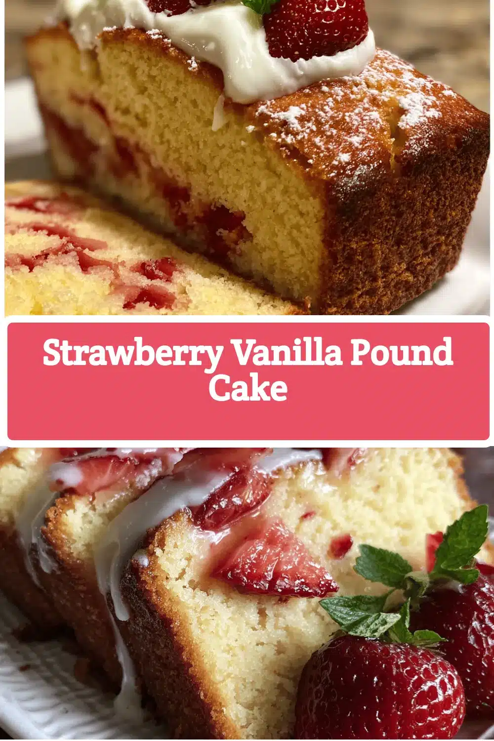 strawberry vanilla pound cake recipe