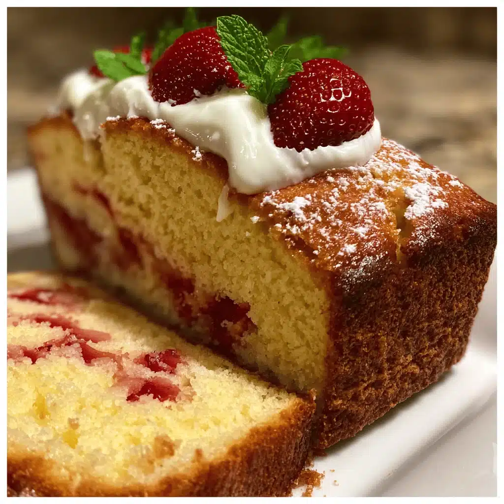 strawberry vanilla pound cake - featured image