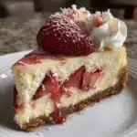strawberry white chocolate cheesecake - featured image
