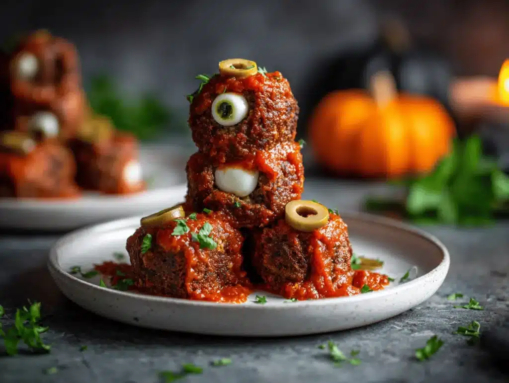 Zombie Eyes Halloween Meatballs - featured image