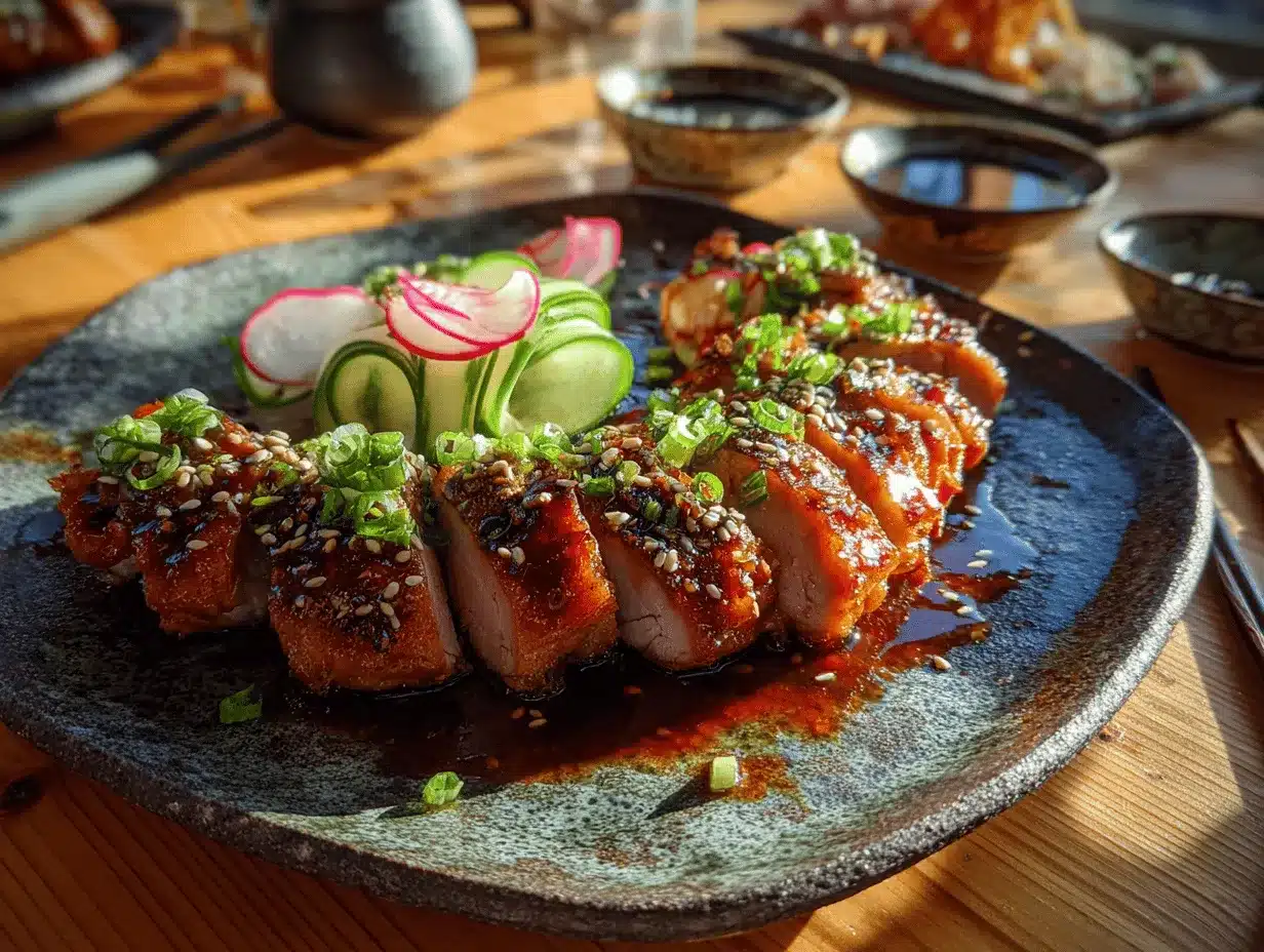 Asian inspired turkey with soy glaze preparation steps