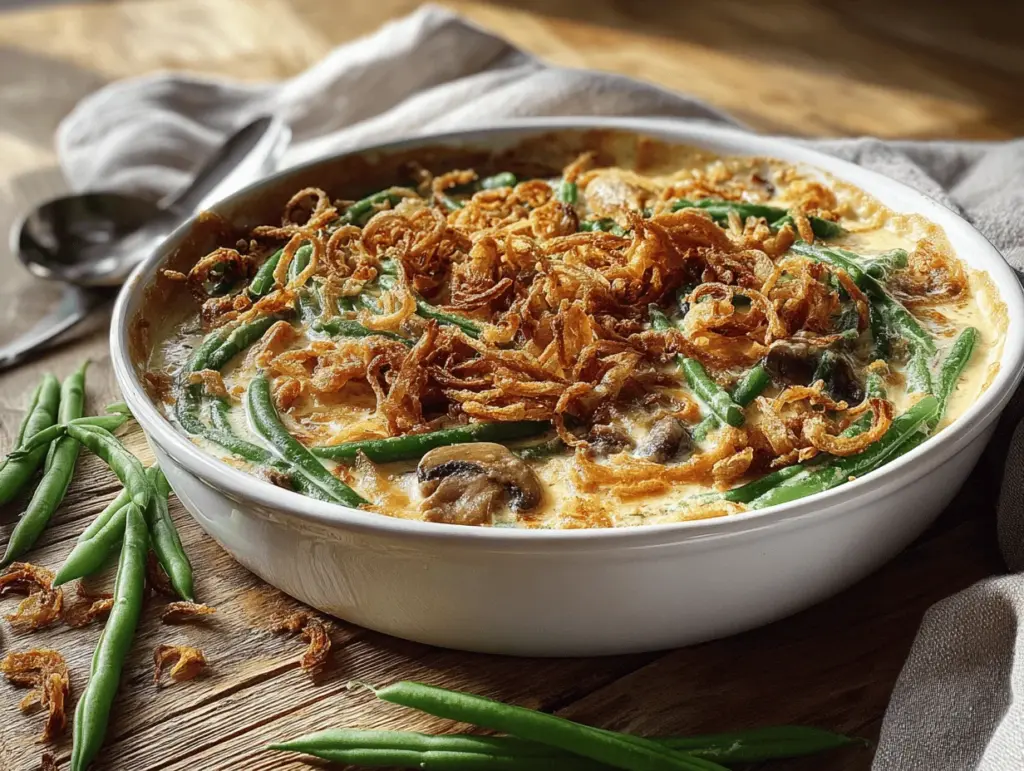 creamy crockpot green bean casserole - featured image