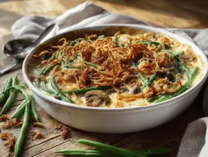 creamy crockpot green bean casserole - featured image