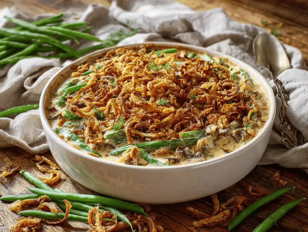 creamy crockpot green bean casserole preparation steps