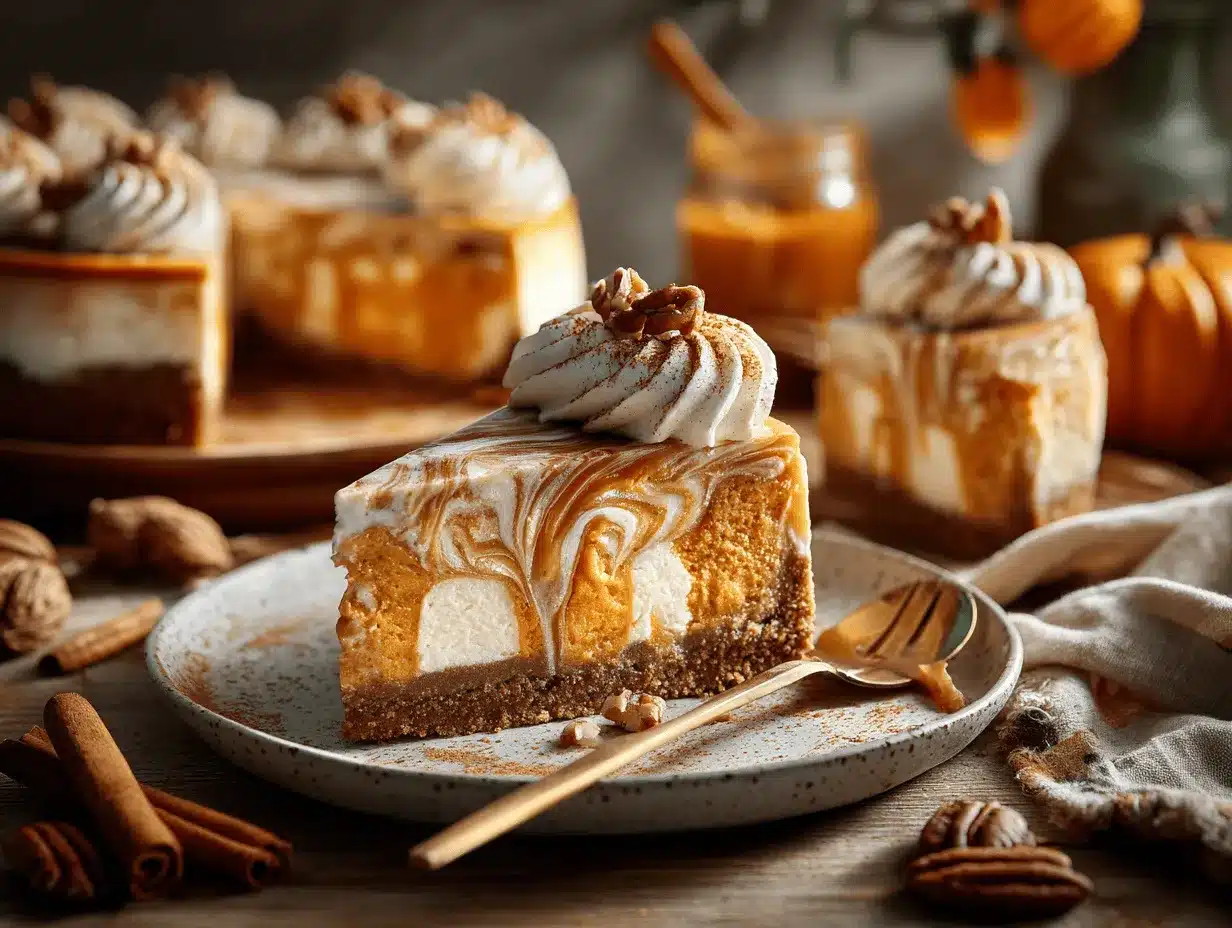 creamy pumpkin cheesecake preparation steps